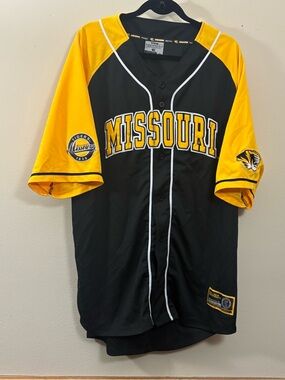 College equipment Missouri Tigers baseball jersey mens XL raglan game day sports